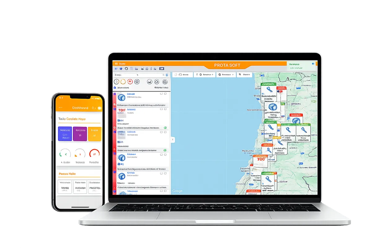 Plataforma de rastreamento de frota com mapa e acompanhamento em tempo real